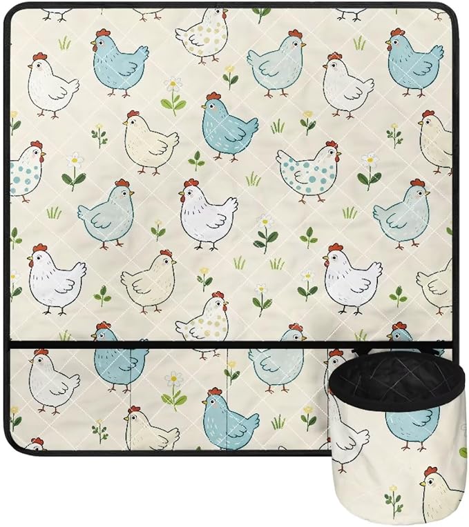 Hand Drawn Chicken Sewing Machine Mat - Image 5