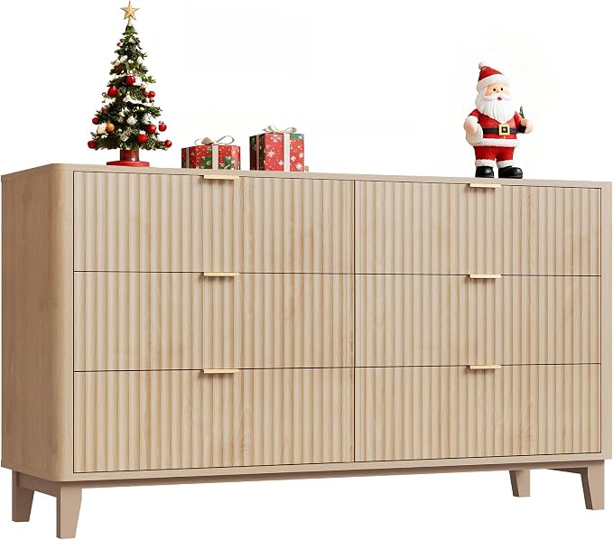 WLIVE Fluted Dresser for Bedroom by WLIVE