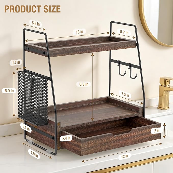 2-Tier Bathroom Counter Organizer - Image 2