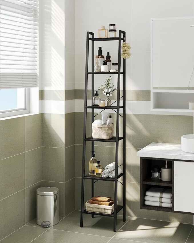 Hzuaneri Ladder Shelf, Freestanding Corner Storage Shelf | Bookcase - Image 4