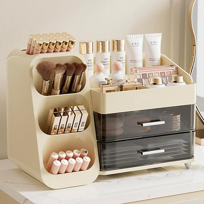 Aveniee Makeup Organizer with Drawers, Large Bathroom Countertop Storage by Aveniee