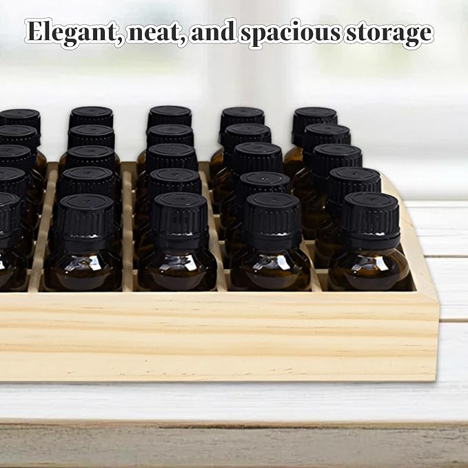 2 PCS Wooden Essential Oil Bottle Storage Box, Essential Oil Holder Detachable - Image 3