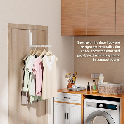 BAKON Over The Door Hanger Folding Clothes Drying Rack, Double Fold Hanging - Image 9
