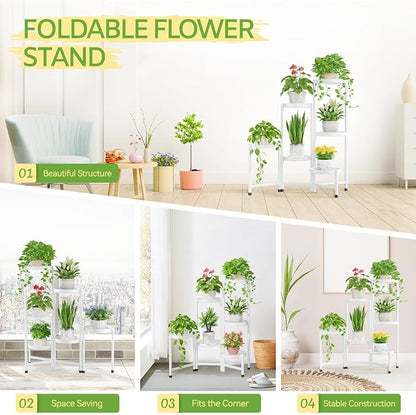 iDavosic.ly Plant Stand Indoor Outdoor, 6 Tier Corner Metal Flower Display - Image 6