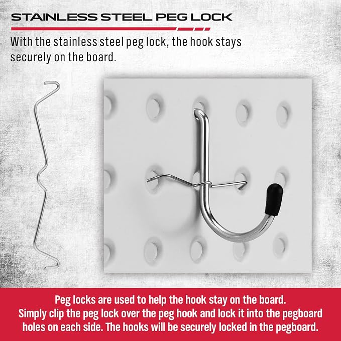 Ultimate 121-Piece Pegboard Hooks Set, Pegboard Accessories - Image 7