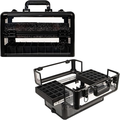 Ver Beauty Professional Armored Clear Acrylic Makeup Nail Tech Case by VerBeauty