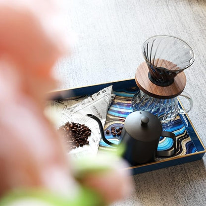 Spsyrine Decorative Tray, Plastic Rectangular Coffee Table Tray - Image 3