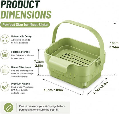 Foldable Hanging Sink Drain Basket, 2026 New Stretchable Colander - Image 8