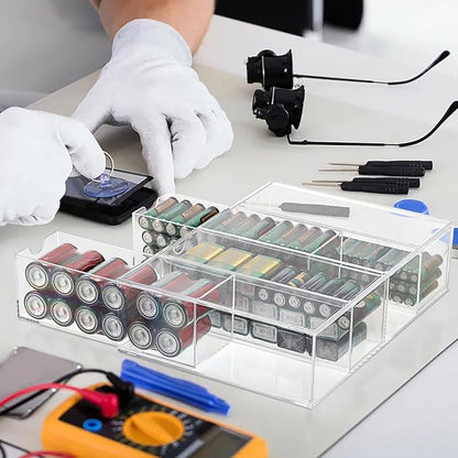 BTSKY 1 Pack Clear Acrylic Battery Storage Organizer - Image 6