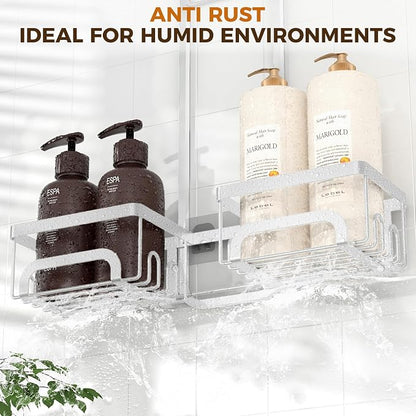 REINHARDT Adjustable Shower Caddy Hanging Split Shower Caddy - Image 4