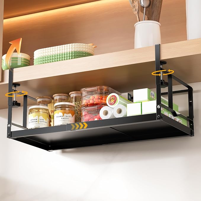 Under Shelf Storage Basket Organizer – Adjustable Hanging Holder by Unknown