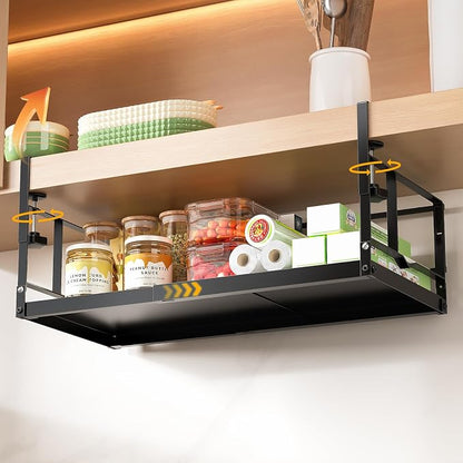 Under Shelf Storage Basket Organizer – Adjustable Hanging Holder by Unknown