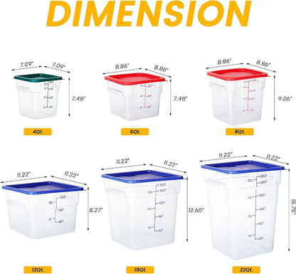 4 Pack Food Storage Containers, 12 Quart - Image 7