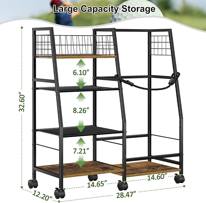 Golf Bag Garage Storage Rack - Image 6