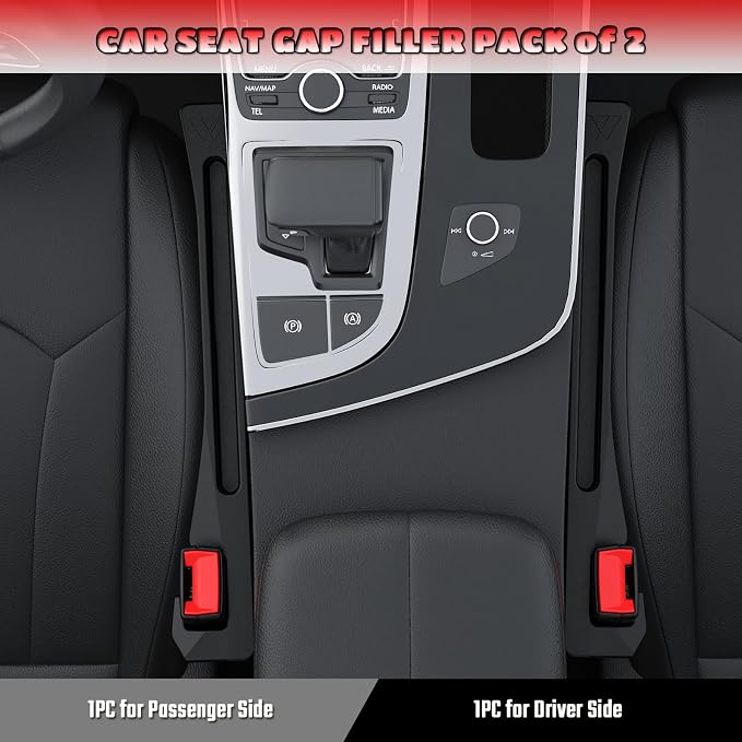 Car Seat Gap Filler Universal Fit Gap Filler Organizer Stop Things from Dropping - Image 7