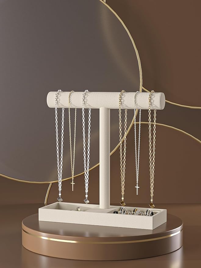 Bracelet and Necklace Holder, Velvet Jewelry Necklace Display Organizer Stand - Image 2