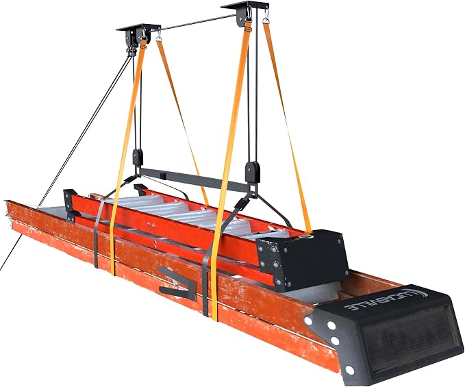 Ceiling Ladder Hoist, Heavy Duty Pulley System by Unknown