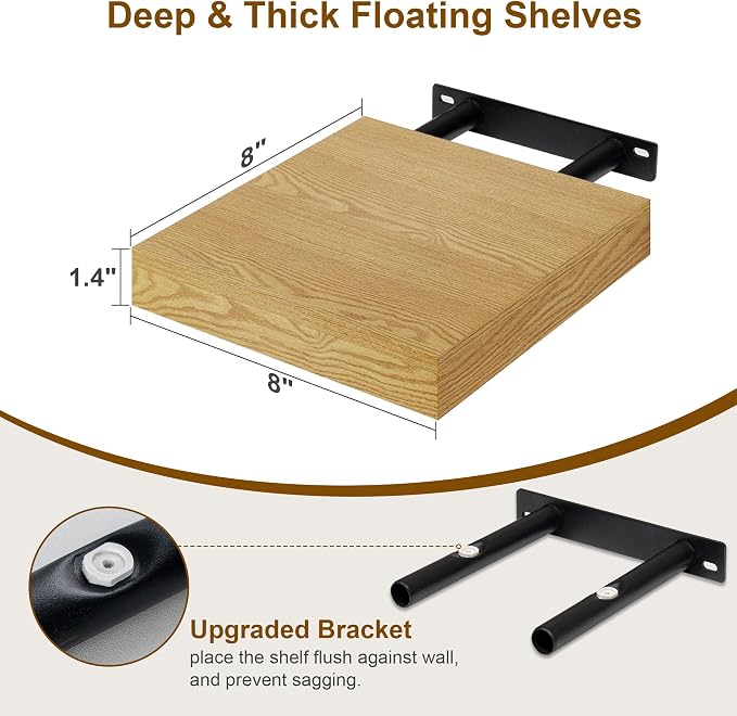 Fun Memories Floating Shelves, 8 Inch Deep Floating Shelves - Image 3
