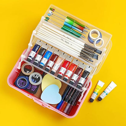 10Inch Tackle Box Organizer and Storage, Three-Layer Sewing Box - Image 7