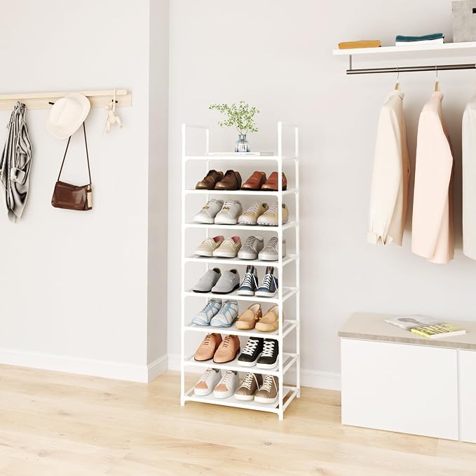 8-Tier Tall Shoe Rack for Closet, Adjustable Sturdy Durable Shoe Shelf - Image 4