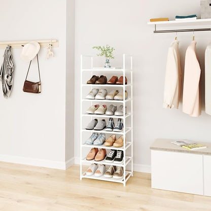 8-Tier Tall Shoe Rack for Closet, Adjustable Sturdy Durable Shoe Shelf - Image 4