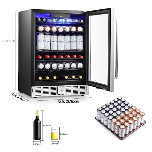 COWSAR Wine Cooler Refrige ETL Approved 24inch Wine Fridge Freestanding or - Image 4