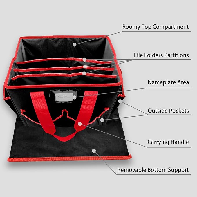 Cupohus Extra Large Art Organizer Craft Storage Tote Bag - Image 5