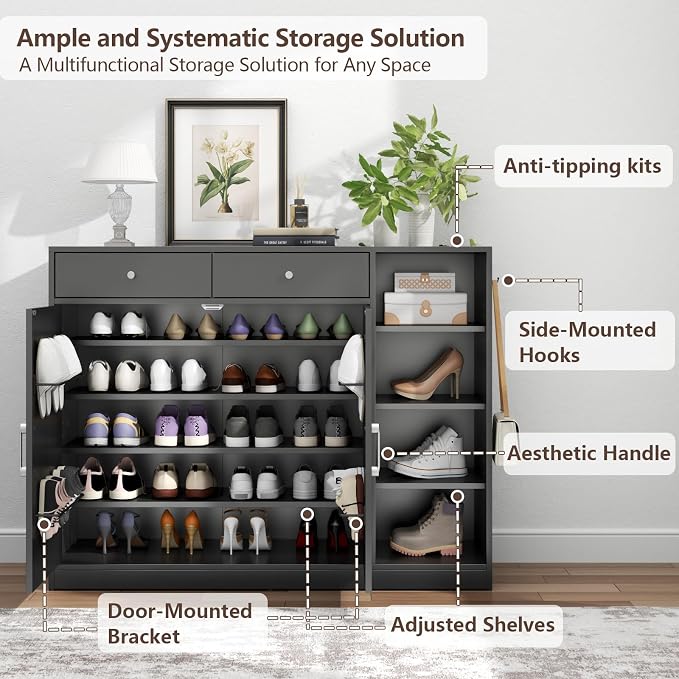 Loomie 5-Tier Shoe Cabinet - Image 5