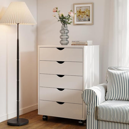 Sweetcrispy 5 Drawer Wooden Dresser, Storage Cabinets, Room Organization | - Image 7