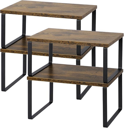 NEX Kitchen Cabinet and Counter Shelf Organizer, Shelf Riser by NEX