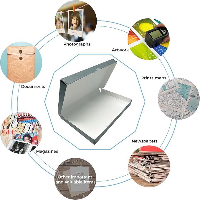 Lineco Clamshell Archival Storage Box, 11.5x17.5x1.75 Inch, Organize and Store - Image 6