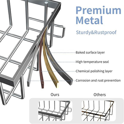 2 Pack Under Sink Organizer Storage 2-Tier Premium Metal Pull-Out Racks - Image 5