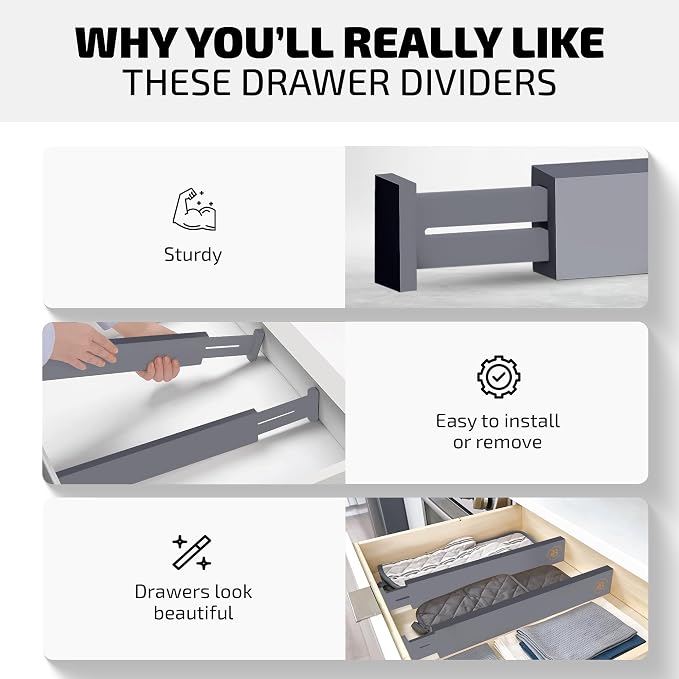 Bambüsi 4 Pack Drawer Dividers - Image 5