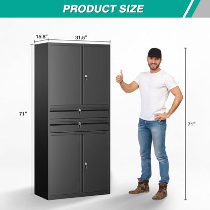SISESOL Metal Storage Cabinet - Image 2