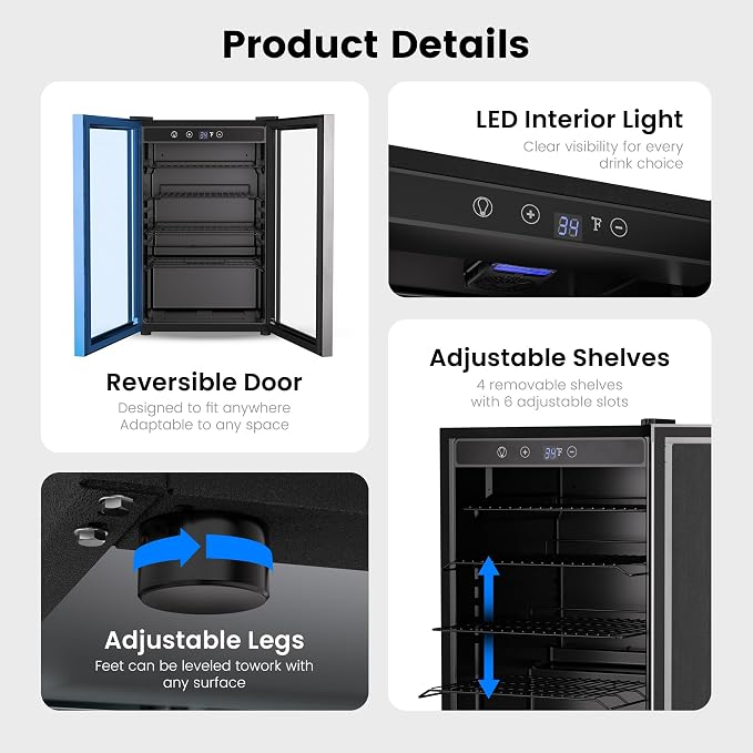 4.5 Cu.Ft Beverage Refrigerator Cooler - Image 6