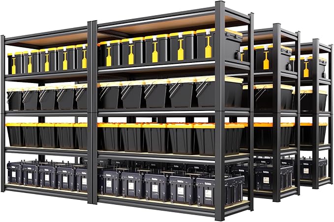 6 Pack Garage Shelving Heavy Duty Storage Shelves, Metal Adjustable Shelving by AOAORGG