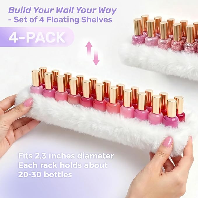 Care&More YJ 15 Inch Nail Polish Shelves, Sunglasses, Essential Oils, Plush - Image 6
