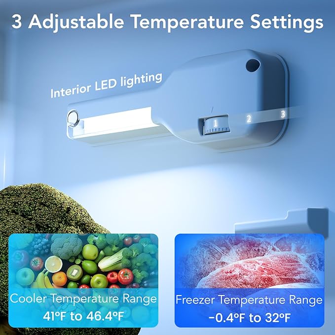 3.1 Cu.Ft Mini Fridge with Freezer, Compact Refrigerator with 2 Doors, Small - Image 3