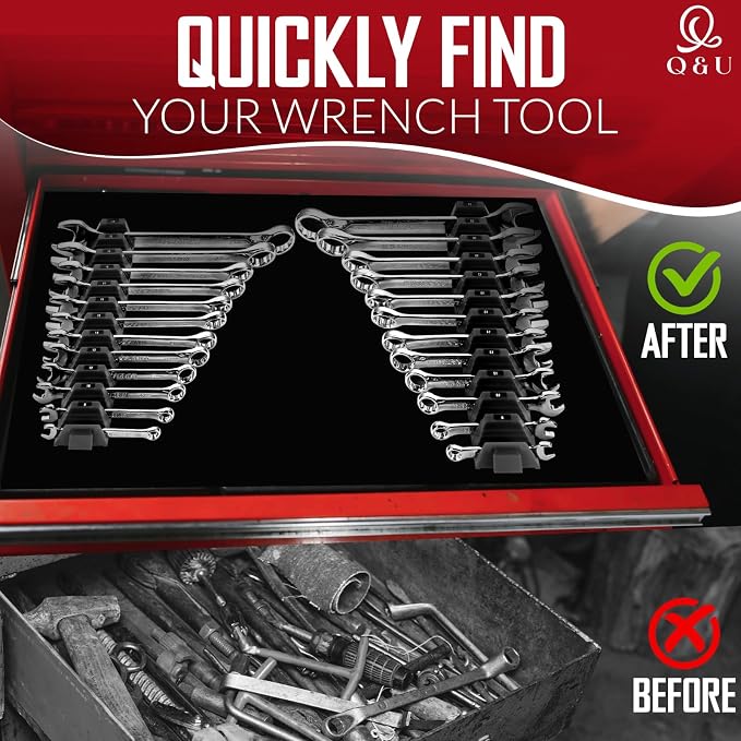 Q&U Wrench Organizer Modular System – 48 PCS Magnetic Wrench Organizer - Image 6