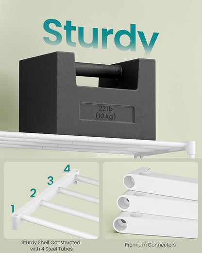 SONGMICS Shoe Rack, 4-Tier Shoe Organizer, Metal Storage Shelf, Upright or - Image 5