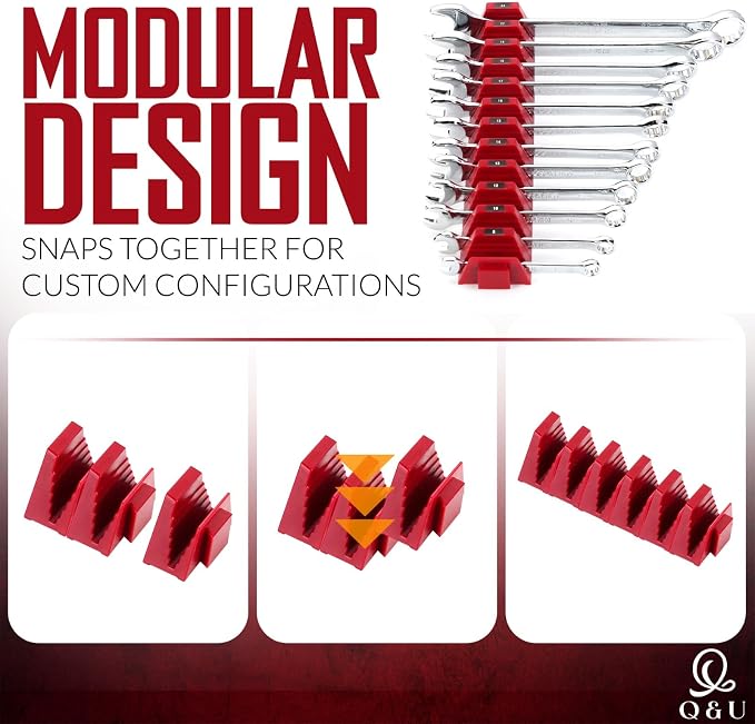Q&U Wrench Organizer Modular System – 48 PCS Magnetic Wrench Organizer - Image 5