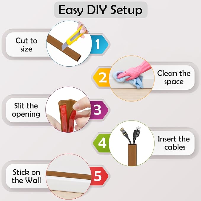 Rubber Bond TV Cord Hider Cable Protector - Image 7