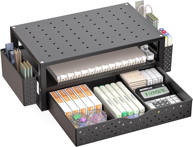 WALI Monitor Stand Riser with Drawer and 2 Pen Holders, Desk Organizers and by WALI