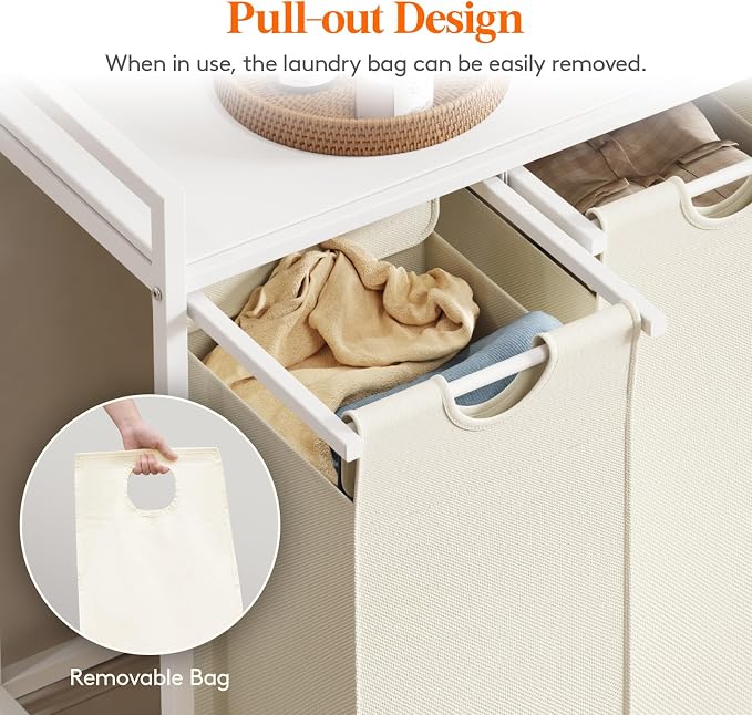 Lifewit Laundry Hamper 4 Section, 168L Pull out Laundry Clothes Basket Organizer - Image 2
