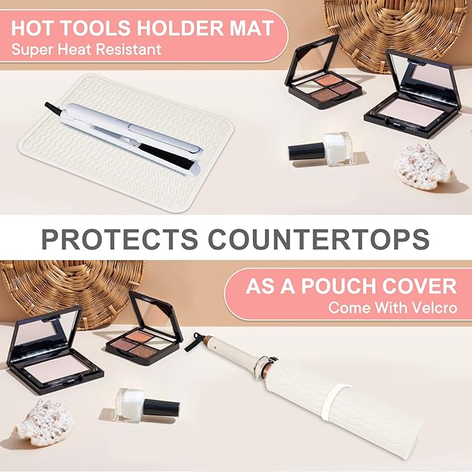 Oversize Silicone Heat Resistant Mat, Portable Travel Mat Cover - Image 6