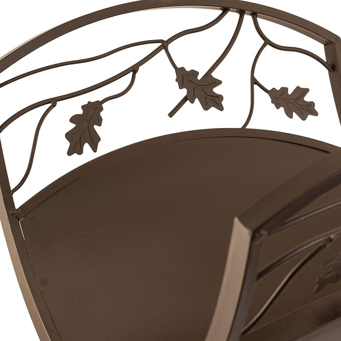 Panacea Colonial Compact Foldable Open Top Powder-Coated Steel Oak Leaf Design - Image 6