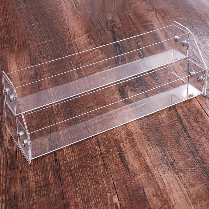 Nail Polish Organizer, 2 Tier Clear Acrylic Nail Polish Holder, Trapezoid Nail - Image 7