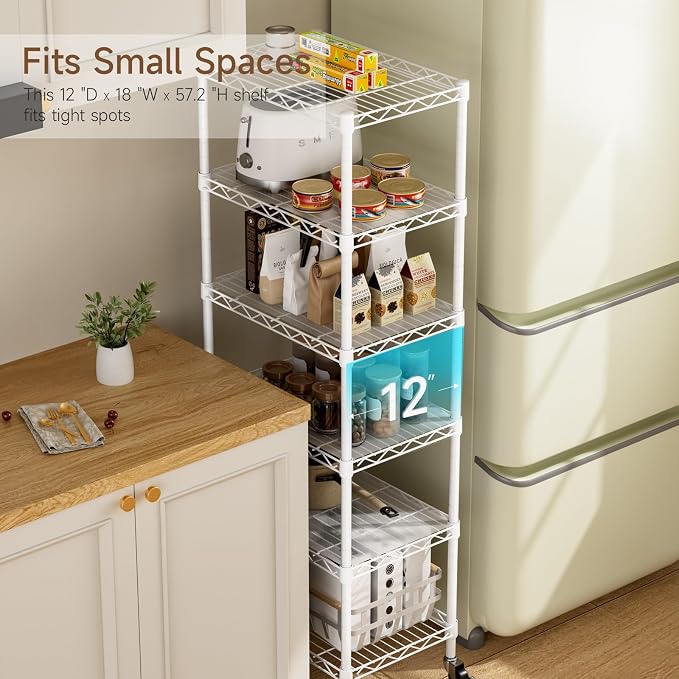 Golpart Small Shelves Storage Wire Metal Adjustable Shelf Unit - Image 9