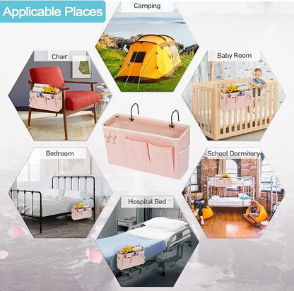 Loghot Bedside Caddy/Bedside Storage Bag Hanging Organizer - Image 6