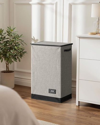 SOLEDI Laundry Hamper with Lid 90L Large & Tall Collapsible Laundry Basket - Image 7